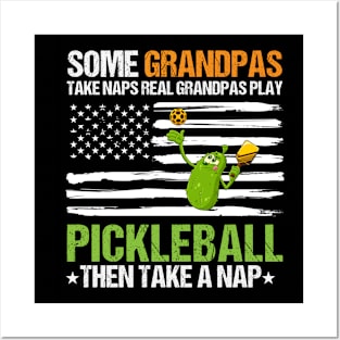 Funny Grandpa Pickleball,Father's Day Racquetball Sport fan Posters and Art